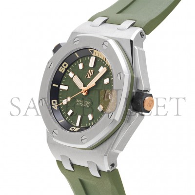 AUDEMARS PIGUET ROYAL OAK OFFSHORE 42 DIVER STAINLESS STEEL GREEN DIAL WATCH 15720ST.OO.A052CA.01